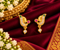 Mayilvizhi Rathna Gold Finish Earrings 💚❤️