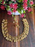 Traditional Peacock Coin Temple Necklace Set