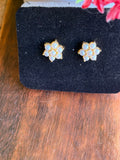 Moon Glow Floral Stud Earrings