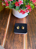 Elegant Pink Stone Teardrop Stud Earrings