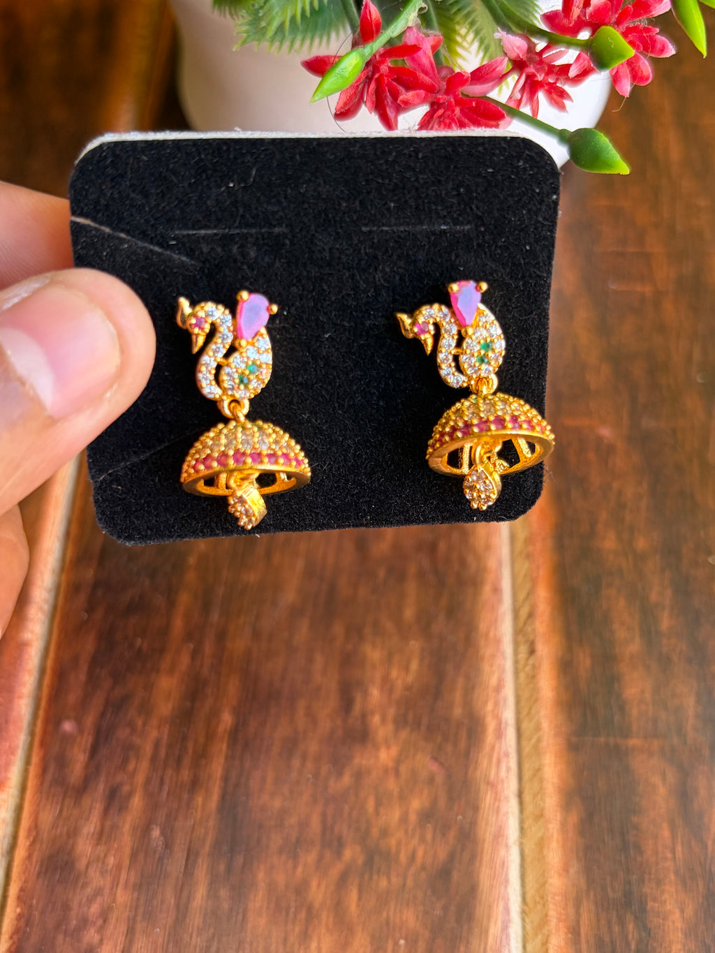 Royal Peacock Jhumka Earrings