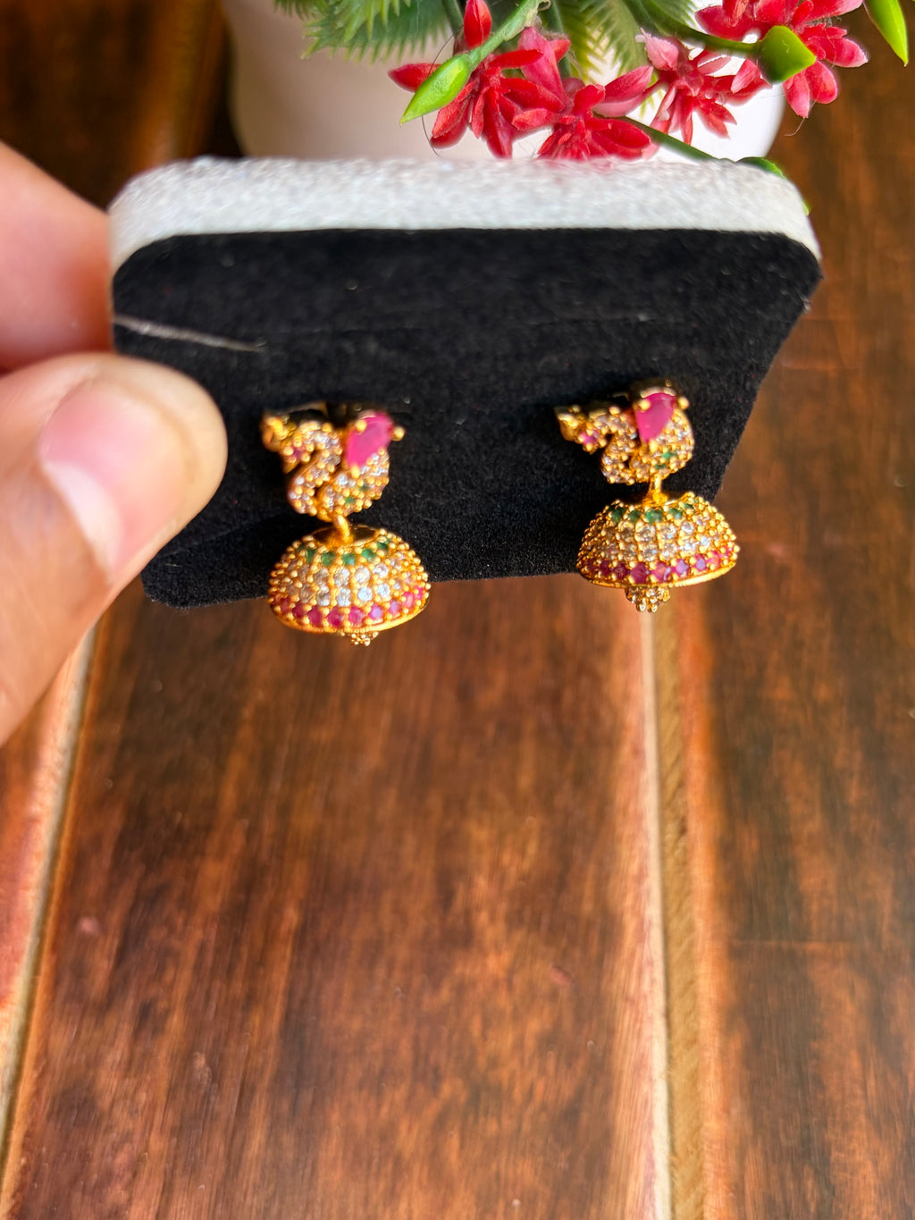 Royal Peacock Jhumka Earrings