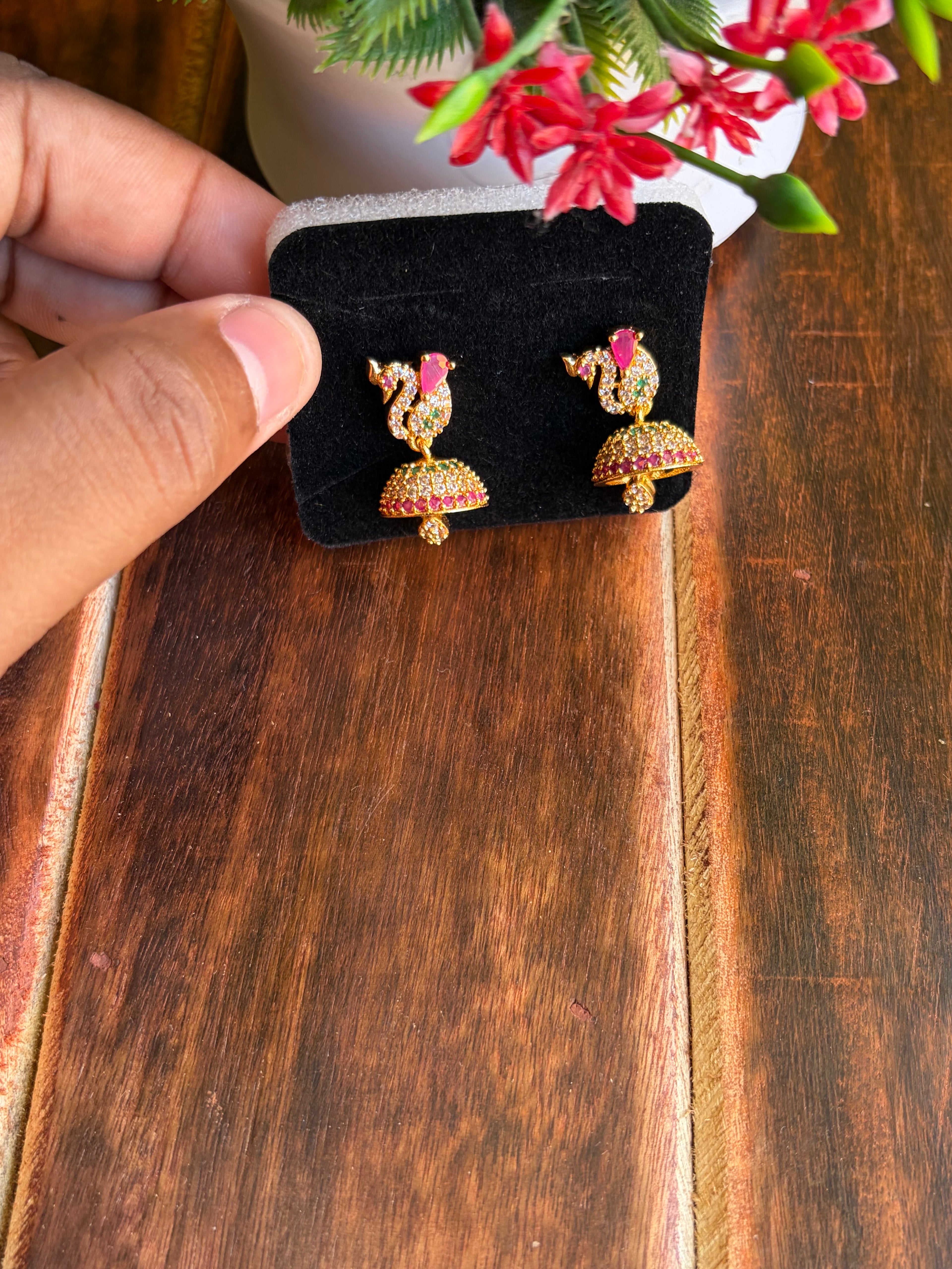 Royal Peacock Jhumka Earrings