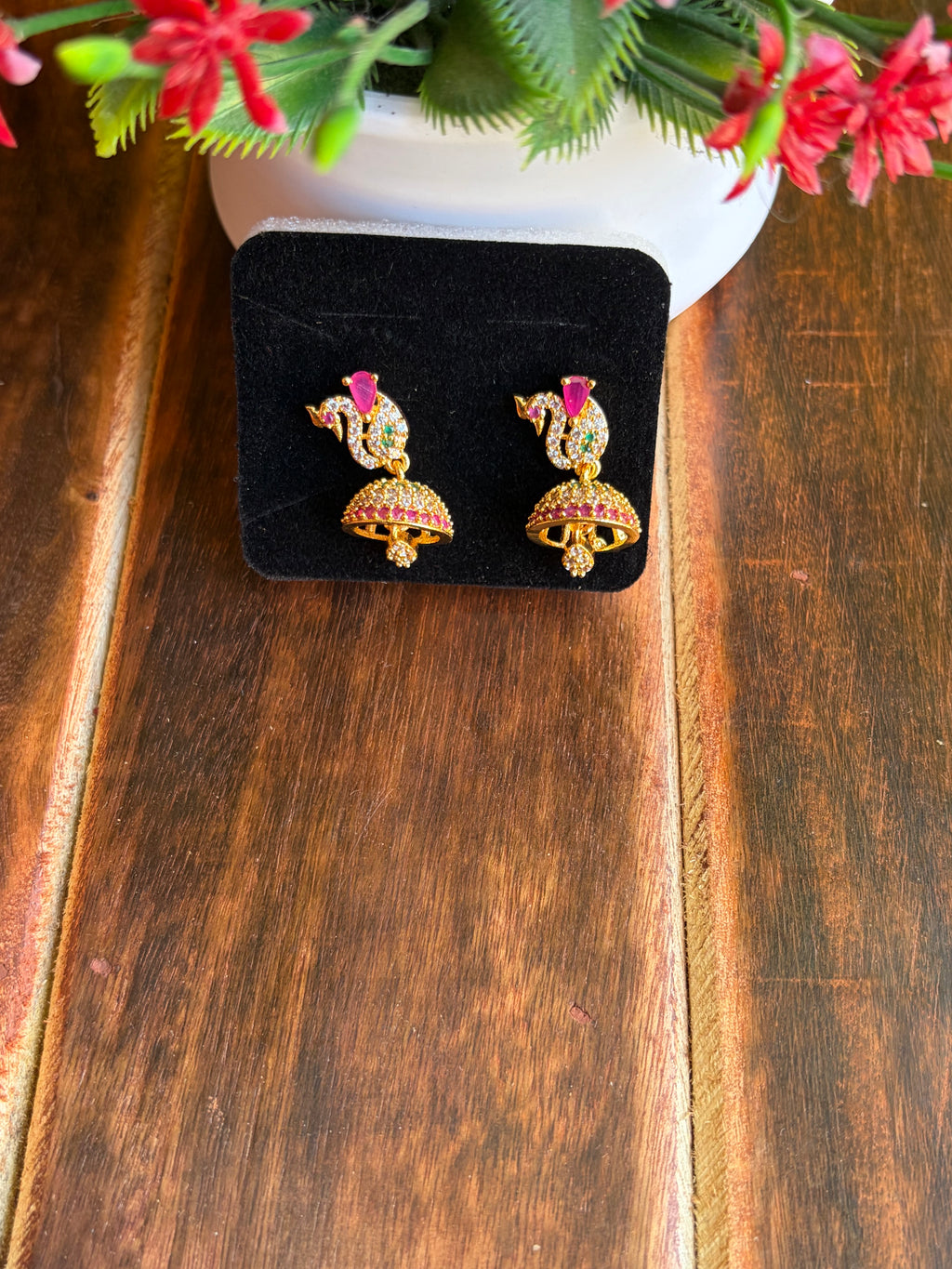Royal Peacock Jhumka Earrings