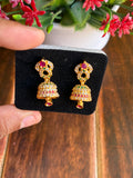 Grand Stone Studded Bridal Jhumka Earrings