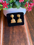 Antique Gold Temple Jhumka Earrings
