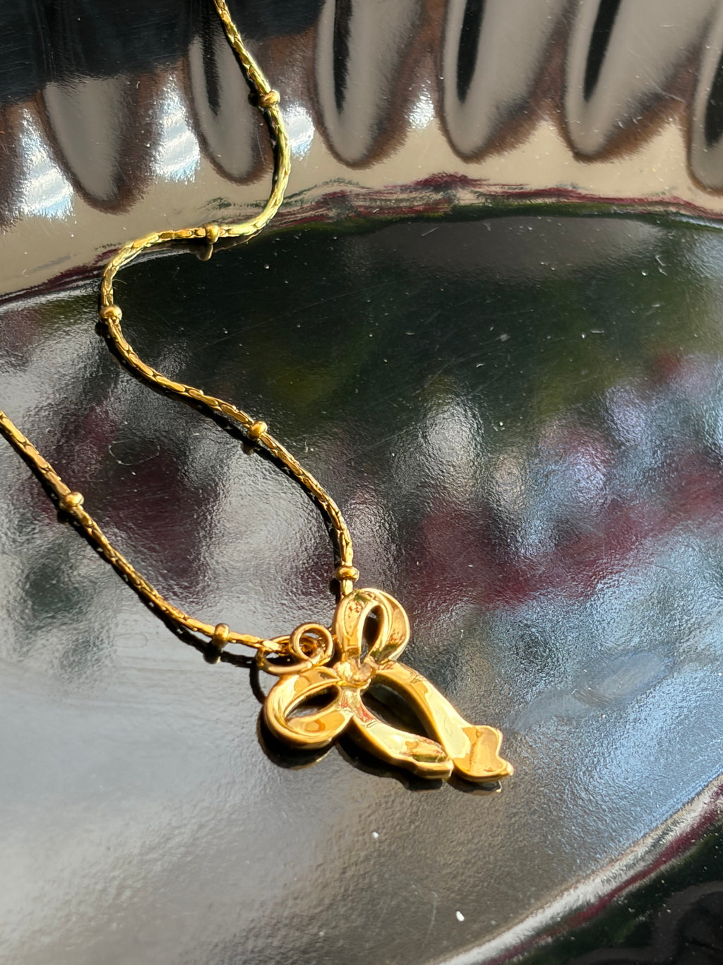 Korean Elegant Bow Charm Anti-Tarnish Chain