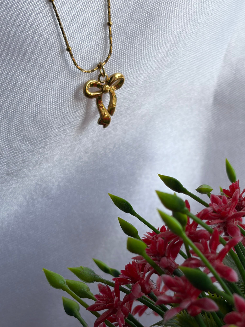 Korean Elegant Bow Charm Anti-Tarnish Chain