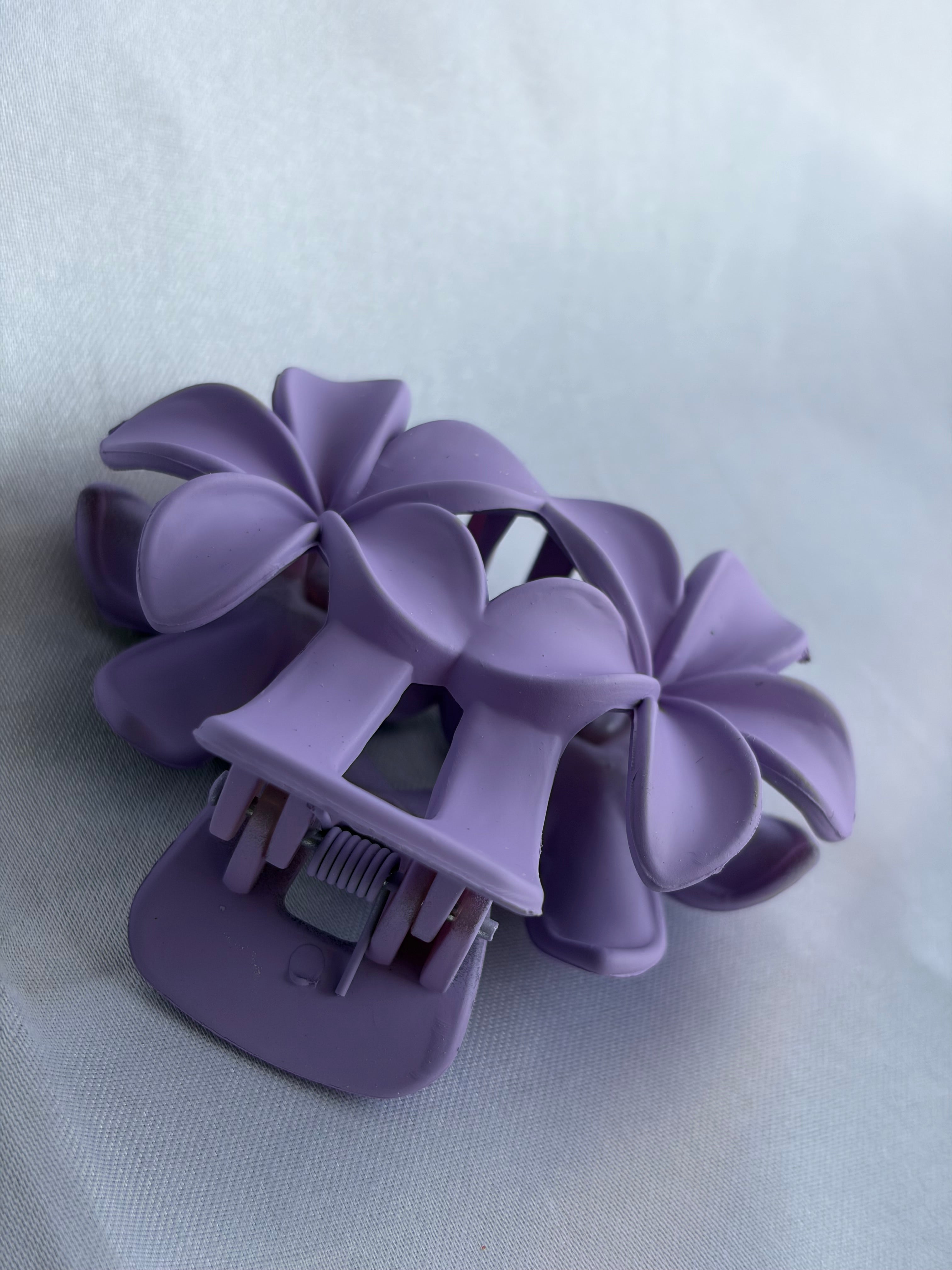 Lavender Blossom Floral Hair Claw Clip