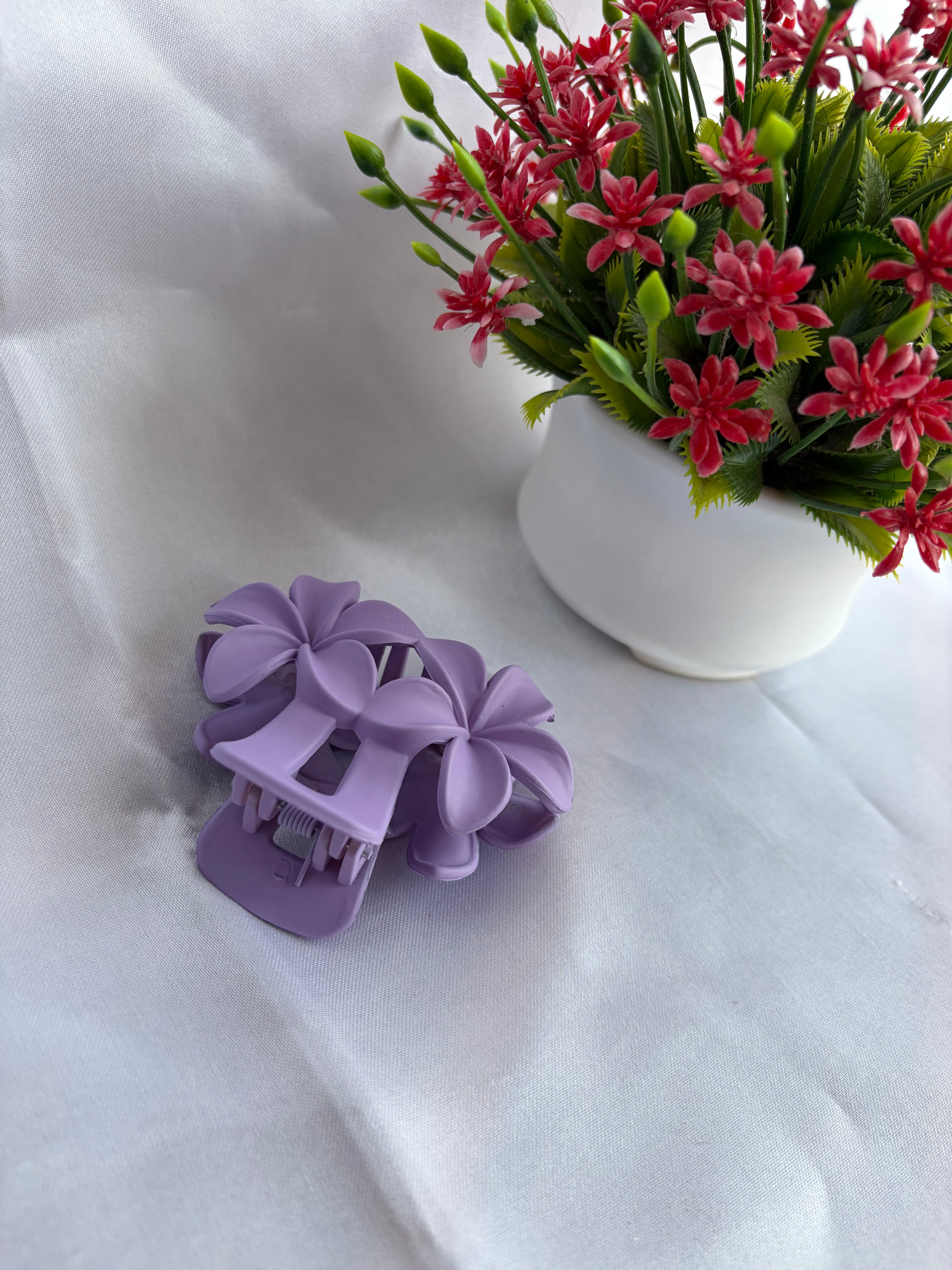 Lavender Blossom Floral Hair Claw Clip