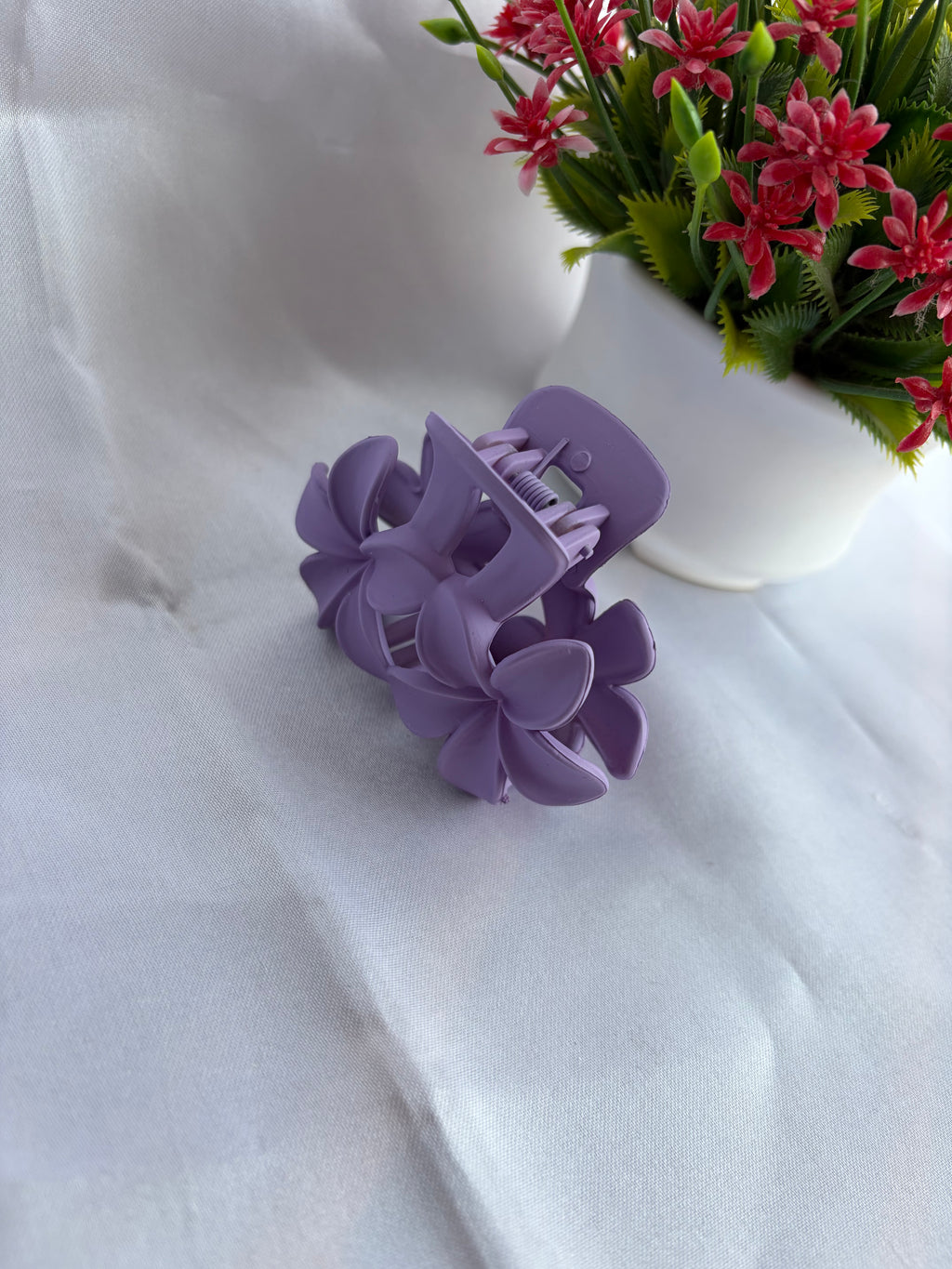 Lavender Blossom Floral Hair Claw Clip