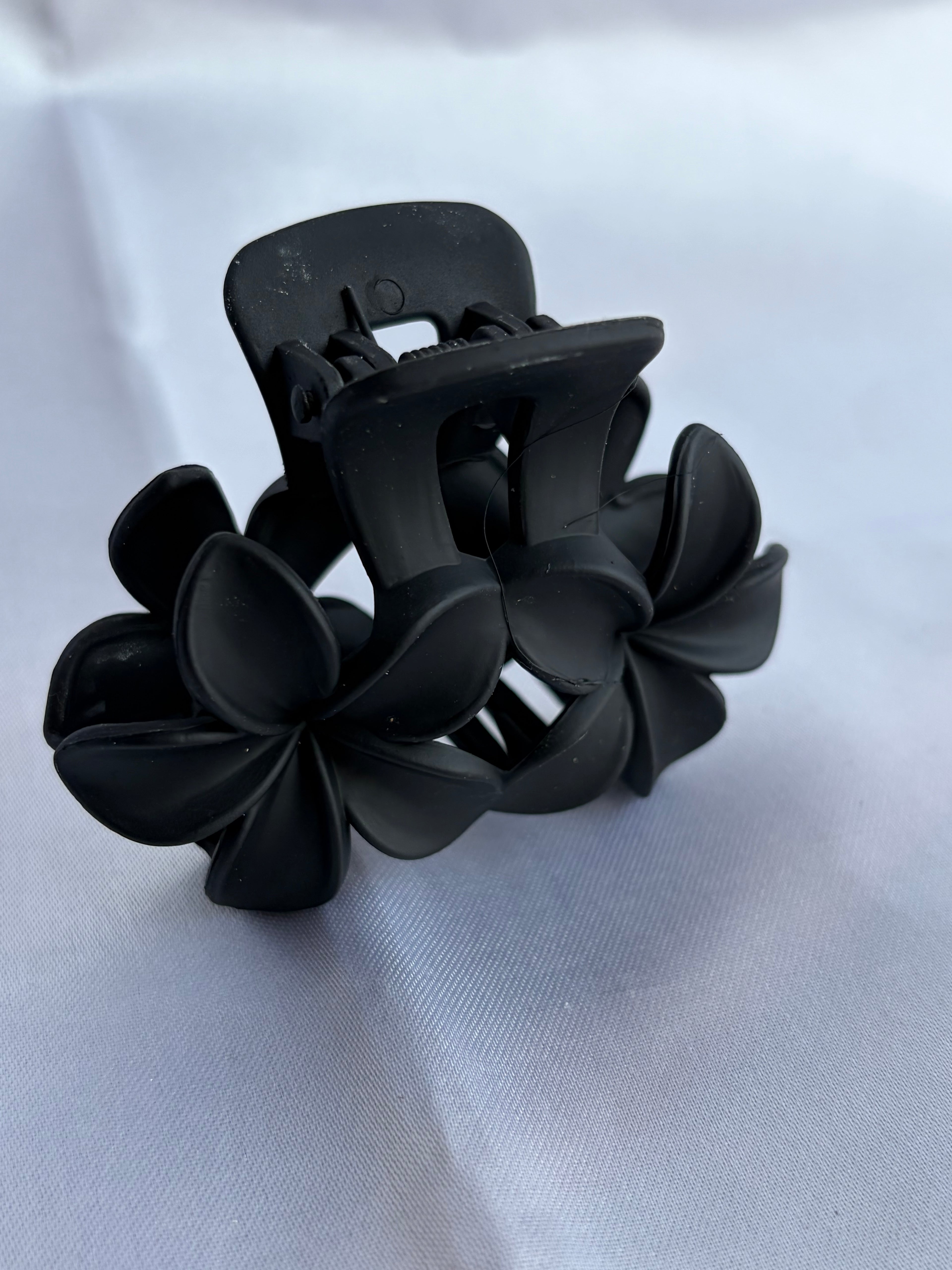Midnight Bloom Floral Hair Claw Clip