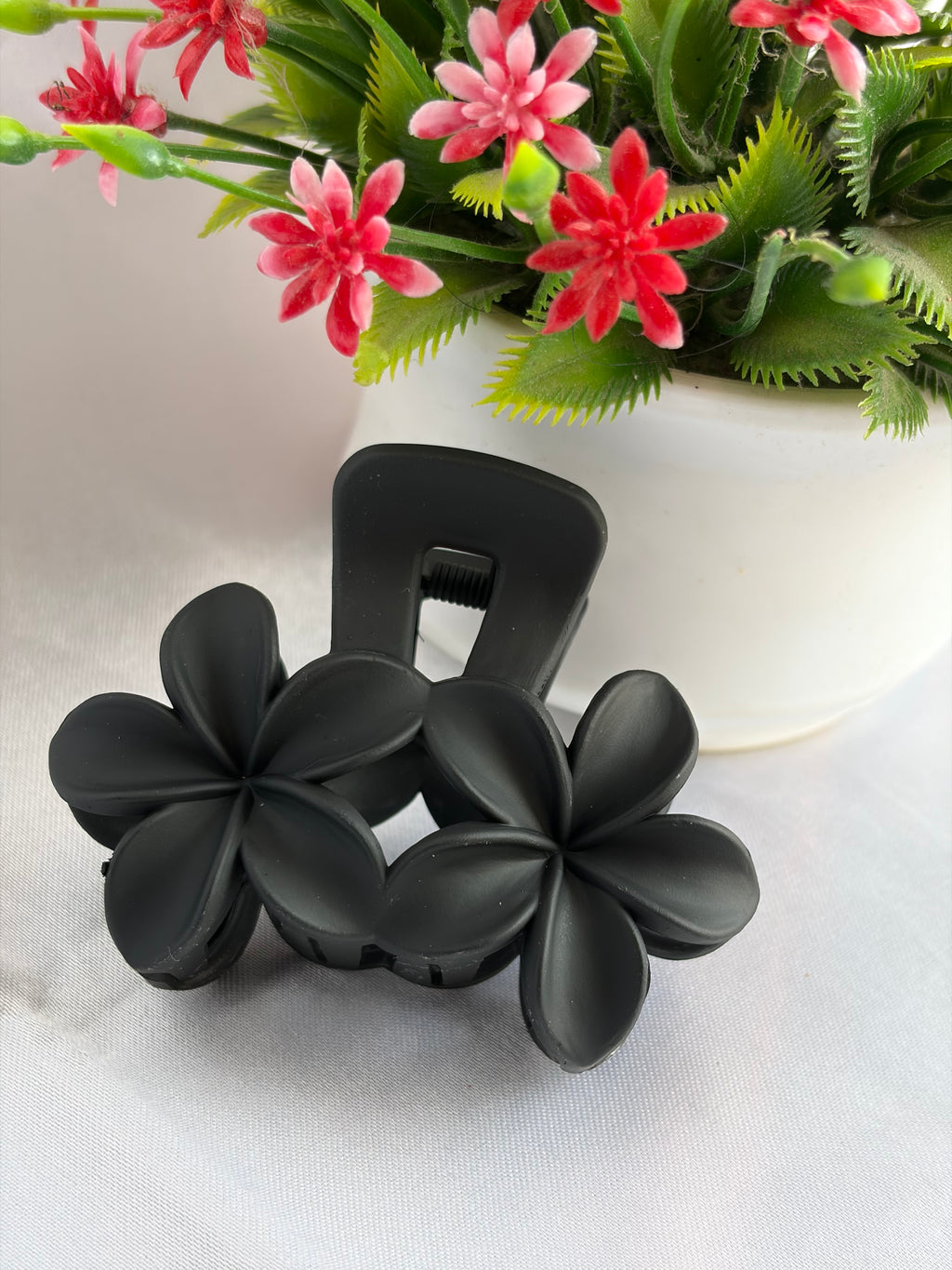 Midnight Bloom Floral Hair Claw Clip