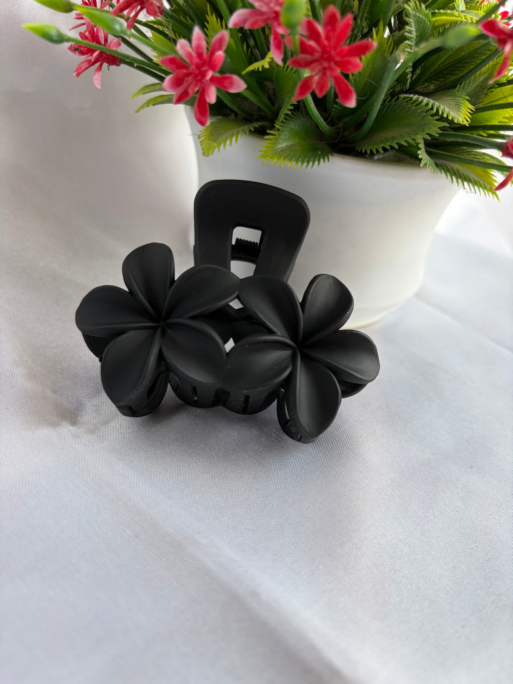 Midnight Bloom Floral Hair Claw Clip