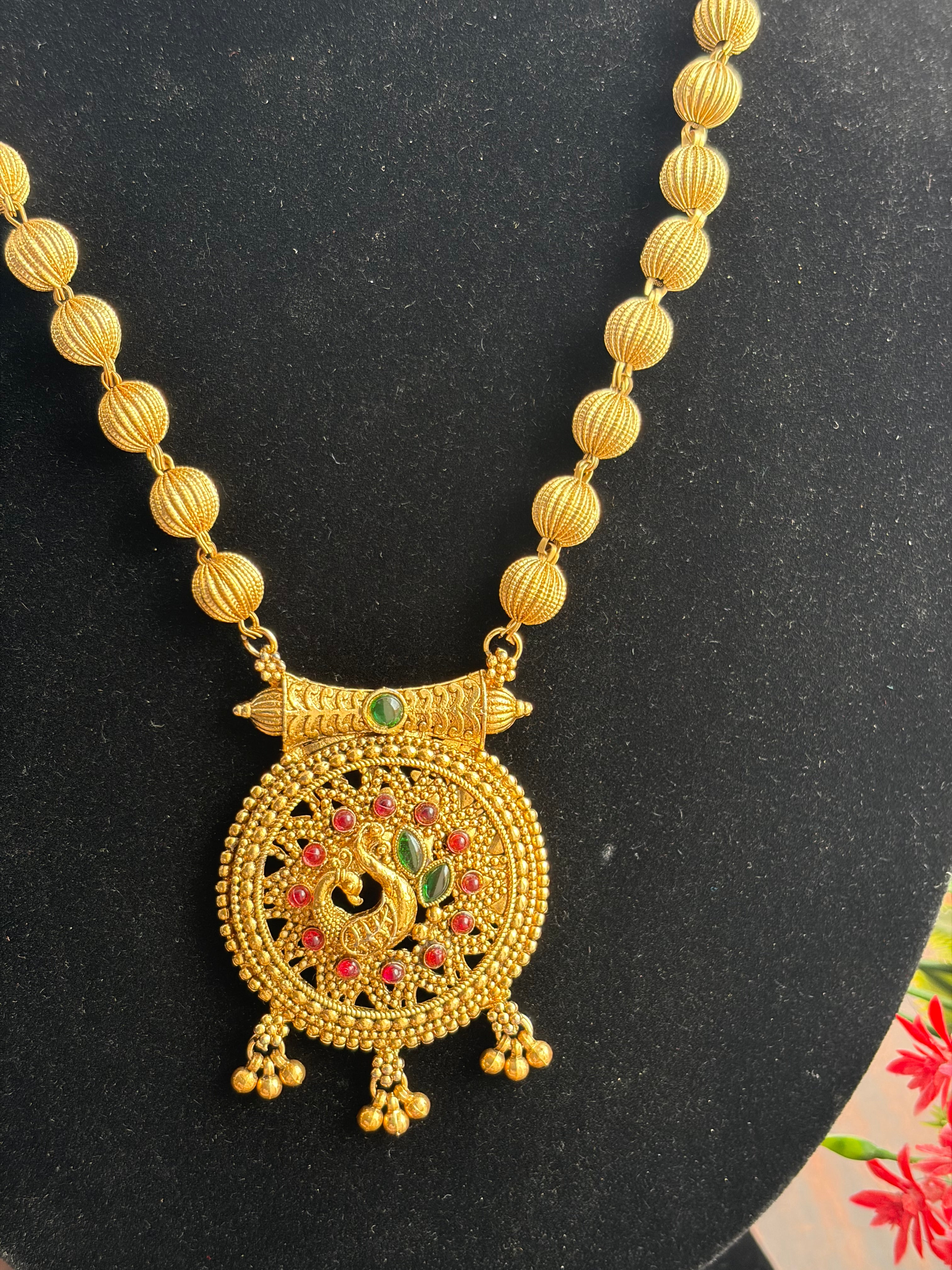 Mayura Meenakshi Antique Necklace Set