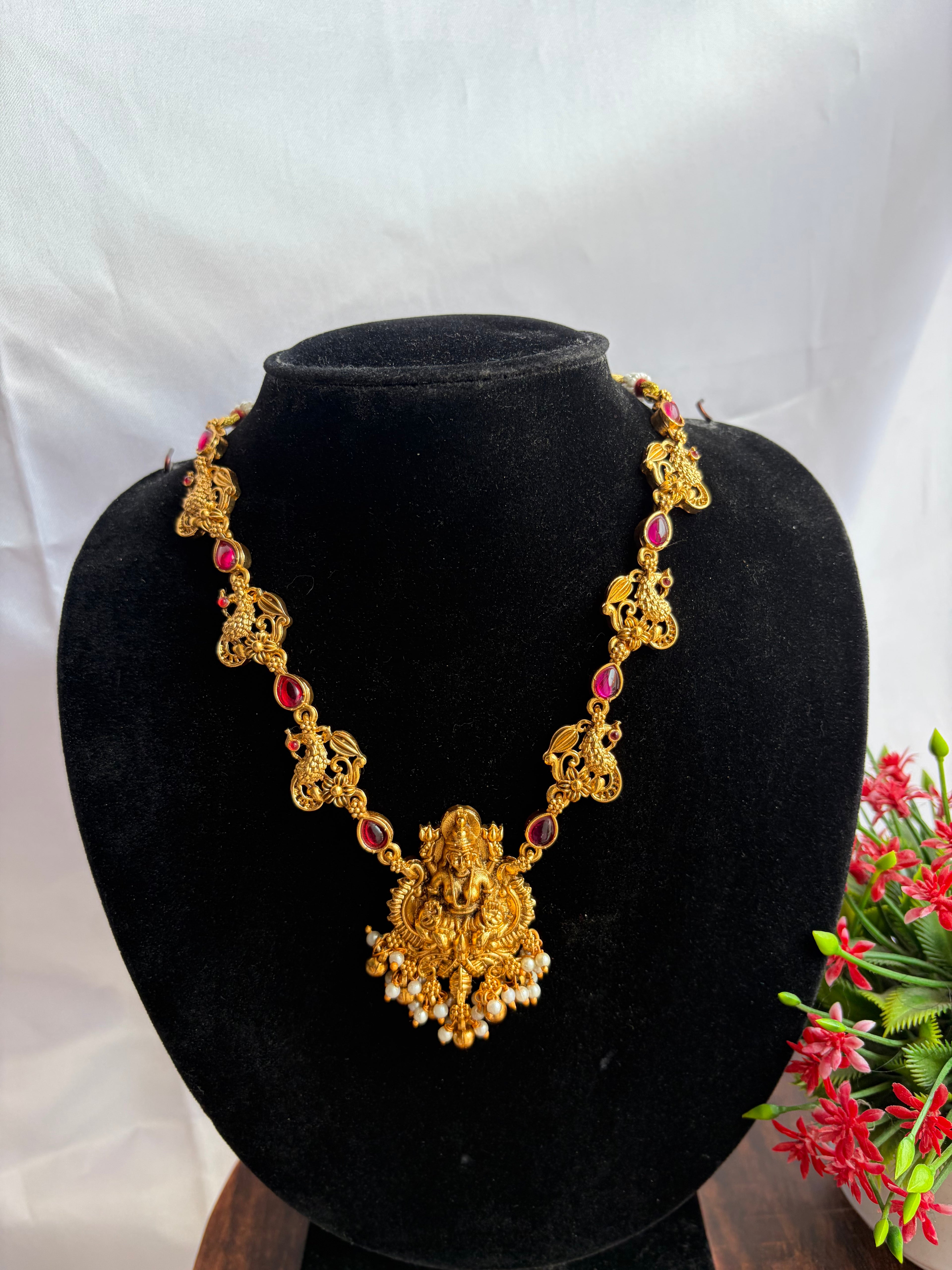 Abirami Lakshmi Antique Temple Necklace Set