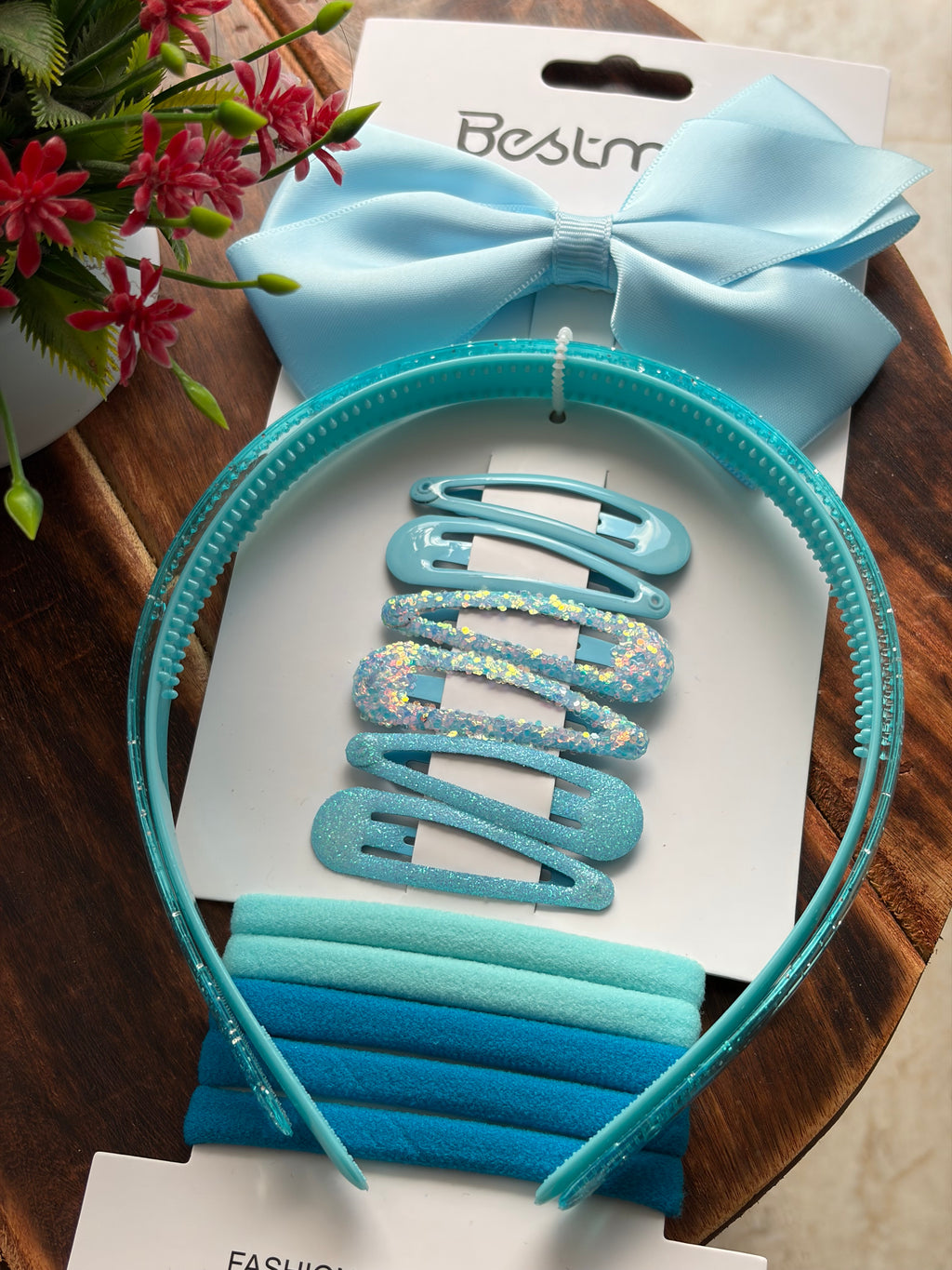Ocean Blue Hair Accessory Combo Set