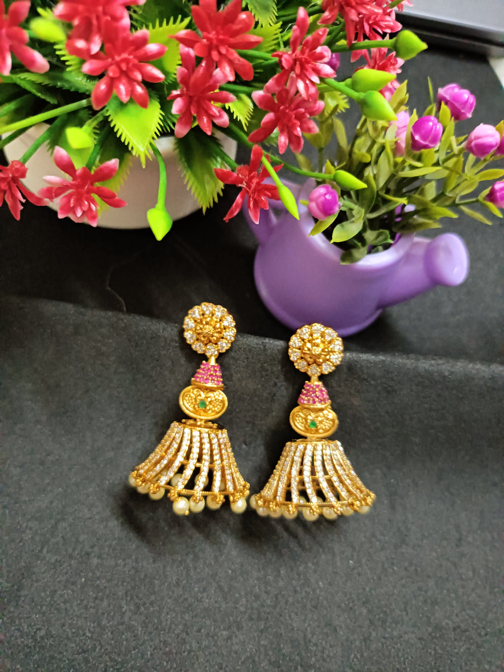 Ruby Pearl Jhumka