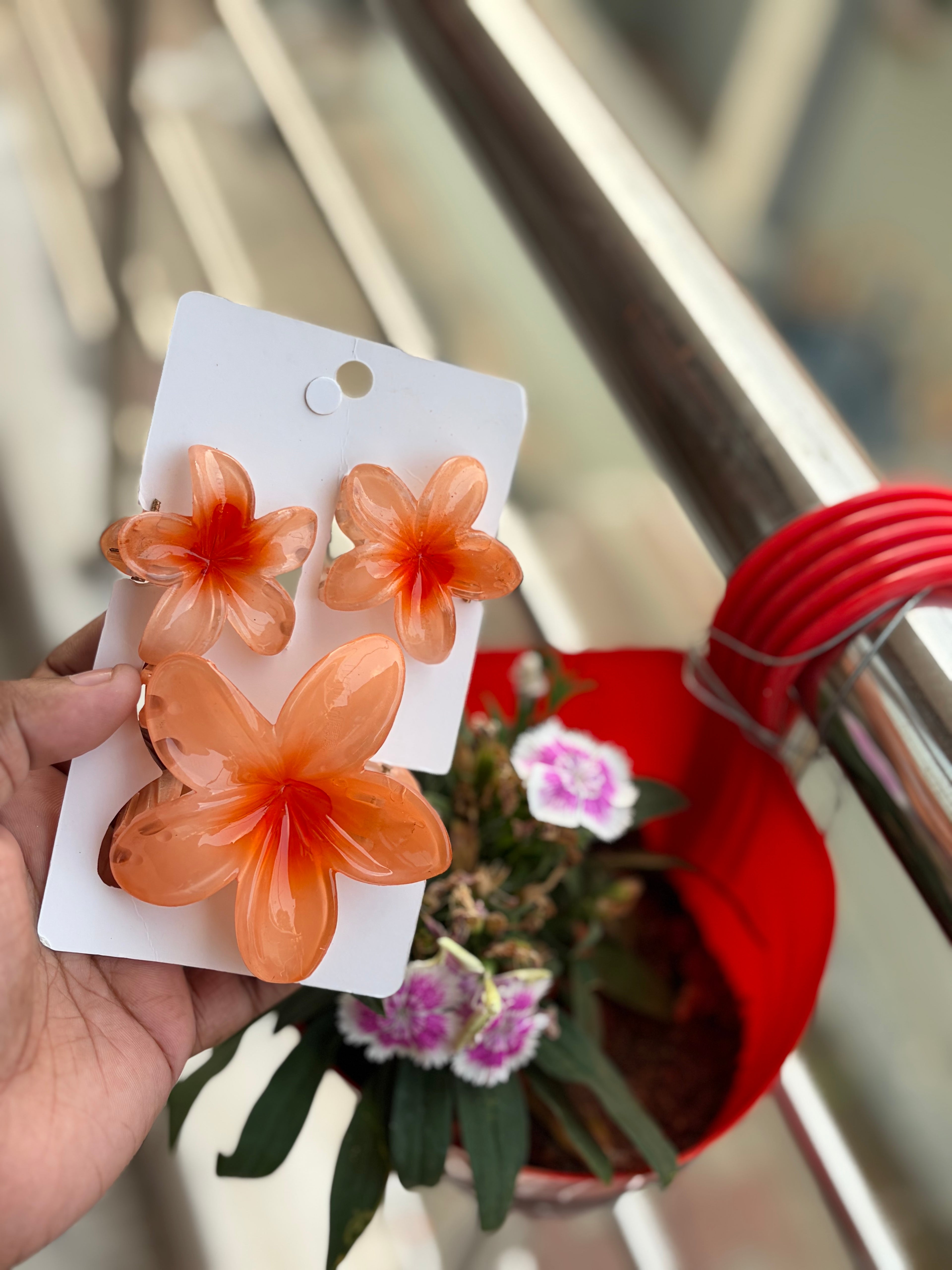 Flower Clip Combo (Set of 3 )