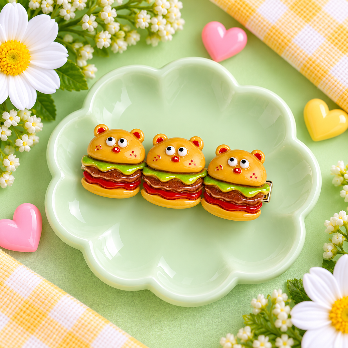 🍔🍕🍉 Foodie Kids Hair Clips