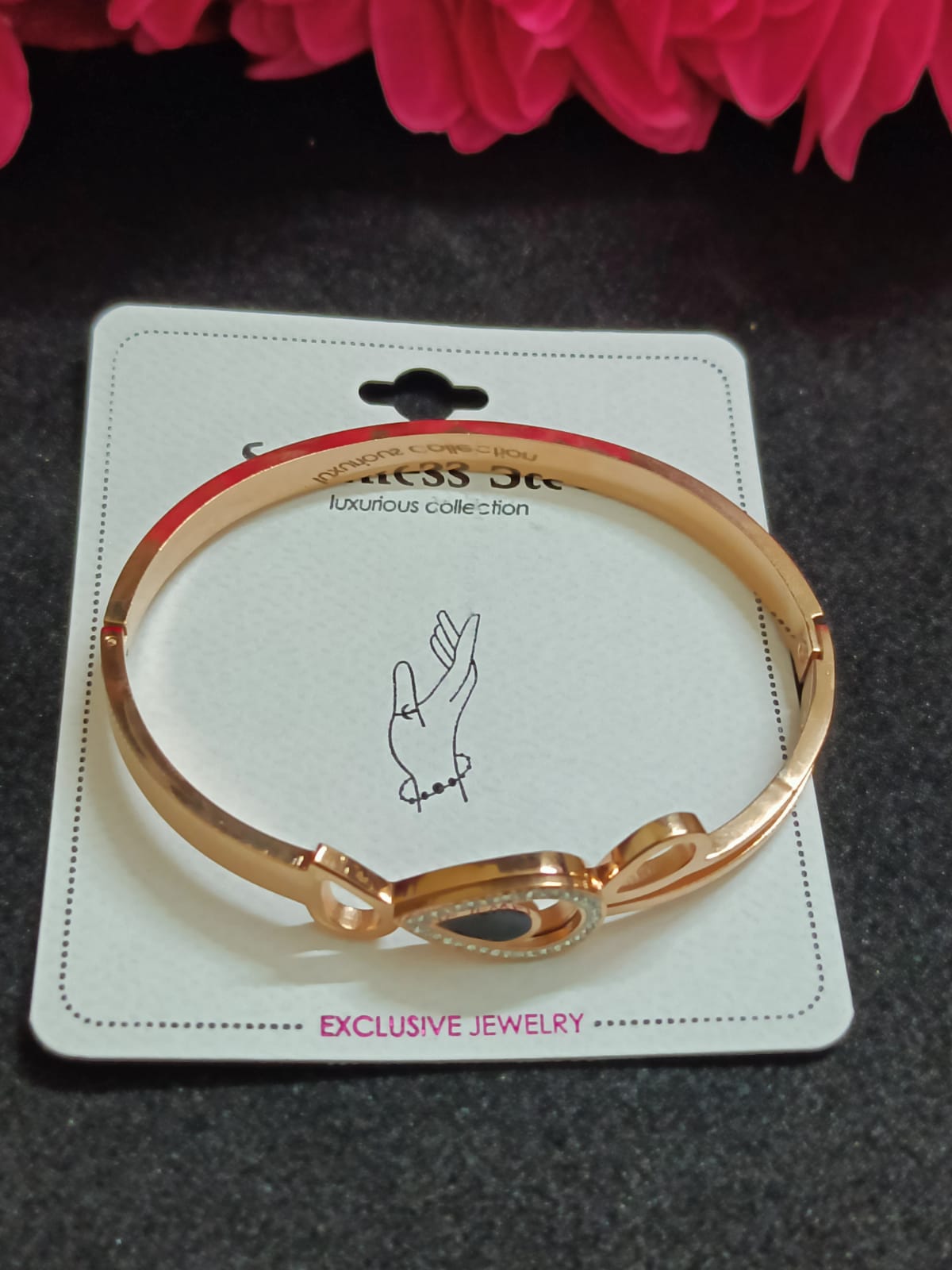 Rose Gold Leaf Charm Bracelet