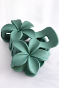 Mint Bloom Floral Hair Claw Clip