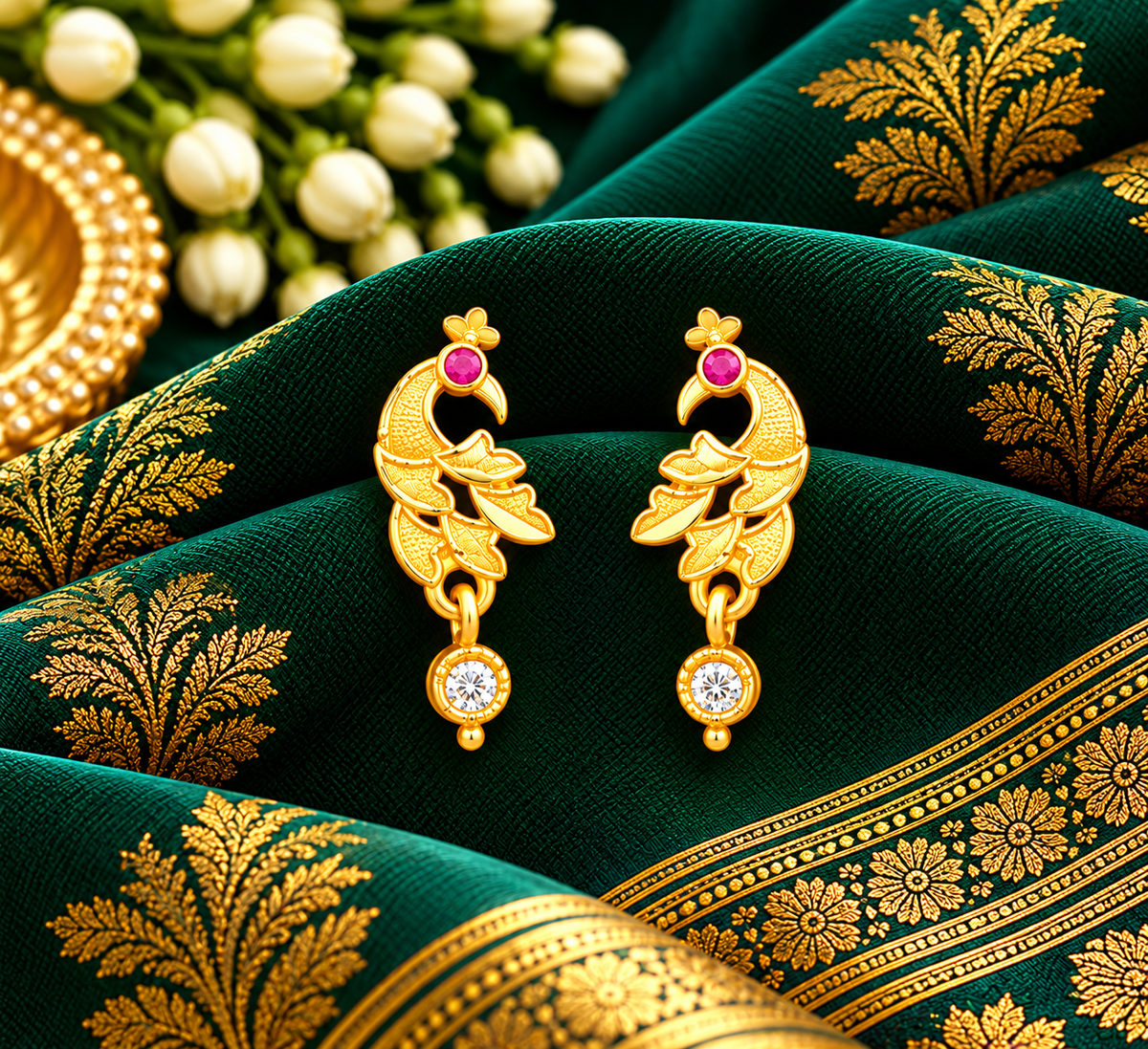 Thanga Mayil Malar Earrings 🌸