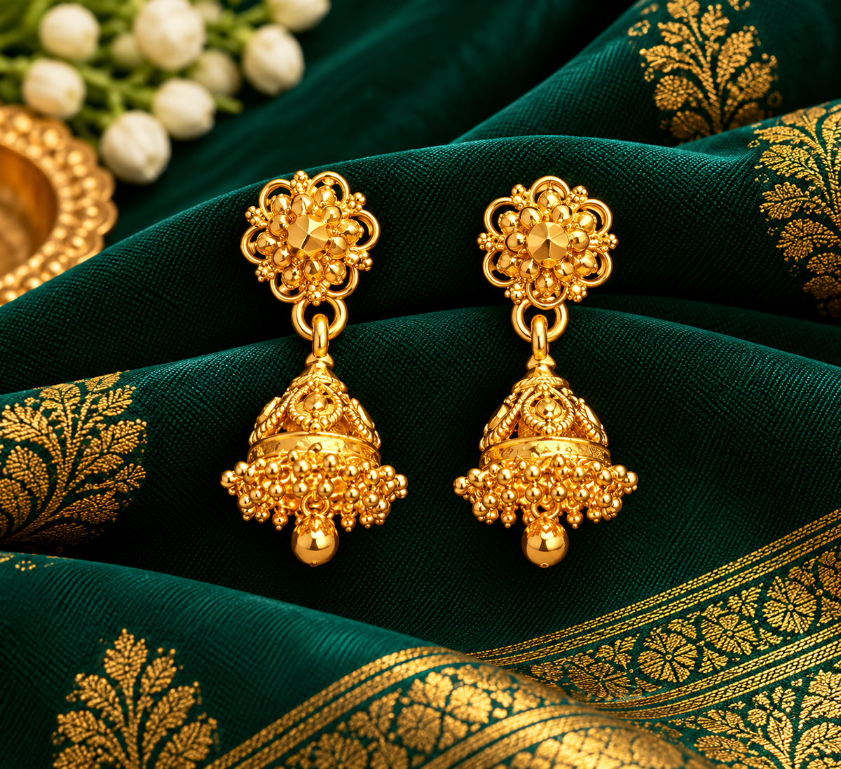 Vaira Malar Jhumka 🌸 ( MEDIUM )