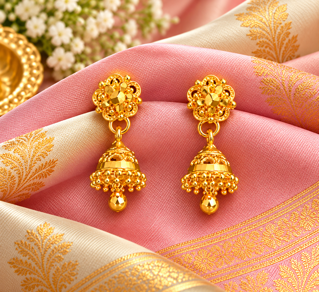 Mullai Kodi Jhumka 🌸